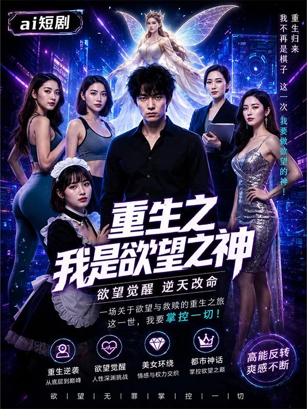 重生之我是欲望之神 欲望之神任务 ai短剧 欲望情欲故事 神之缠绵 海报