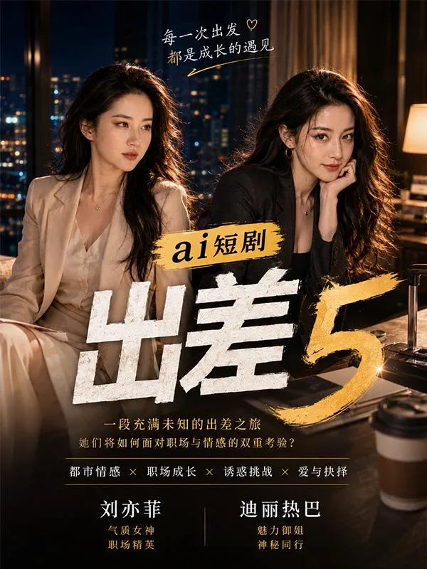 出差5 刘亦菲迪丽热巴共房 ai短剧 出差情欲故事 双美缠绵 海报
