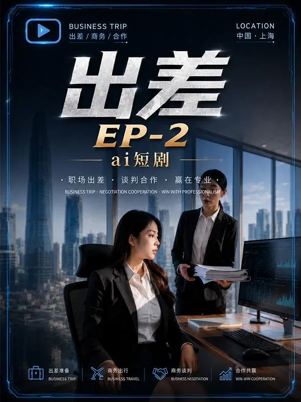 出差2 酒店深夜邂逅 ai短剧 出差情欲故事 同事暧昧缠绵 海报