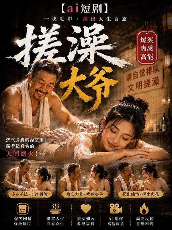 搓澡大爷 澡堂露点 海报