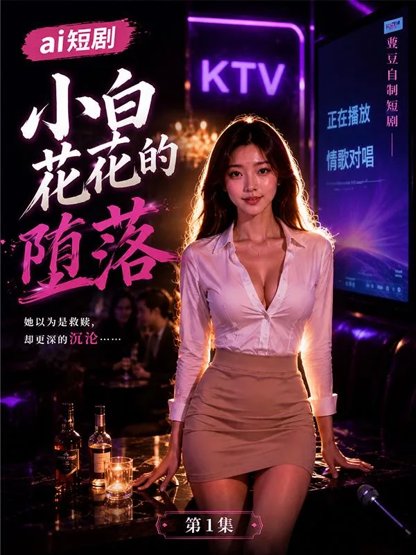 小白花的堕落 小白花沉沦 ai短剧 堕落情欲故事 小白花缠绵 海报