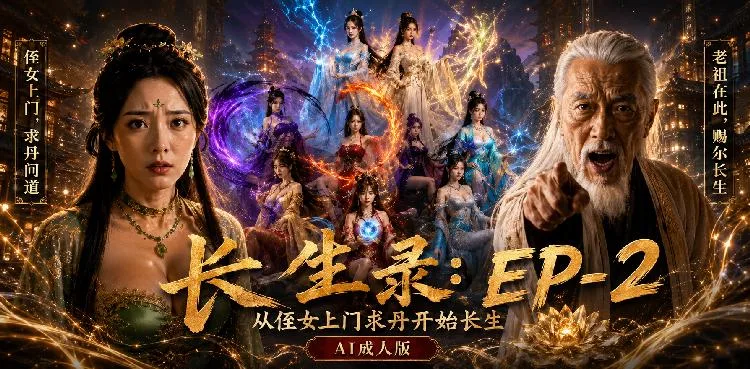 96岁快死的老头觉醒系统 第二天直接返老还童 第二集 ai短剧 年轻身体诱惑 成人版重生故事 海报