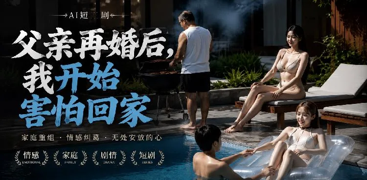 父亲再婚后，我开始害怕回家 AI短剧 那暧昧氛围让人浮想联翩 海报