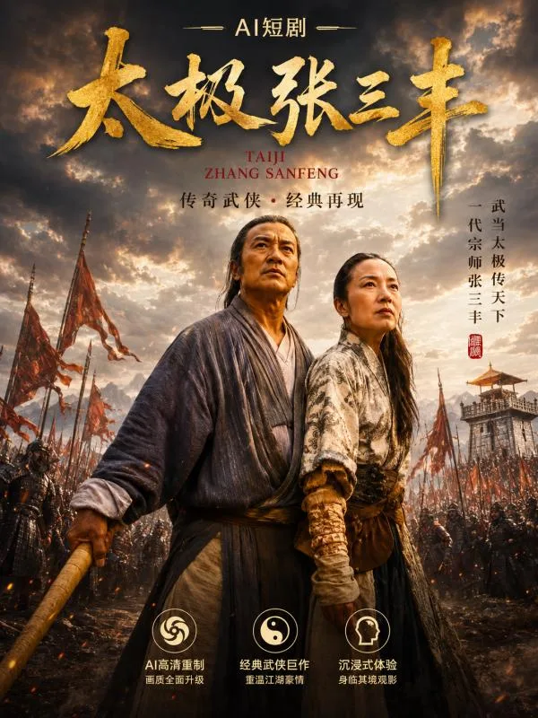 太极张三丰 和 杨紫琼 袁洁莹 师徒之间秘密亲密接触 ai短剧 ai成人 海报
