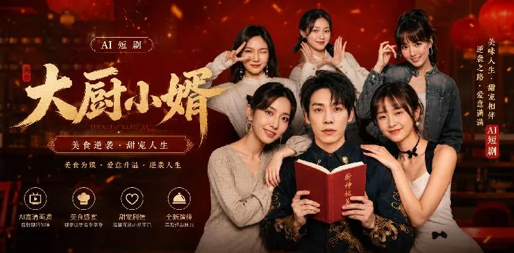大厨小婿 厨房后与女主肢体纠缠情欲升温 家庭暧昧戏码 ai短剧 ai成人 都市家庭隐秘激情故事让人心痒难耐 海报