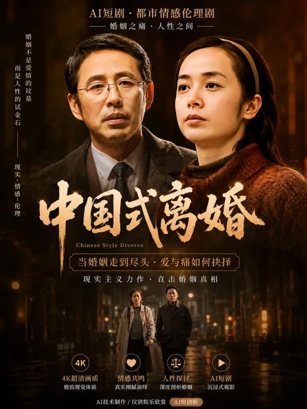 中国式离婚 夫妻关系破裂后前夫与女主肢体纠缠情欲复燃 婚姻暧昧戏码 ai短剧 ai成人 都市婚姻隐秘激情故事让人感慨不已 海报