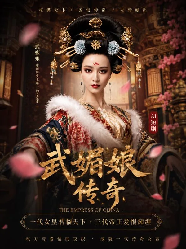 武媚娘传奇 后宫争斗中与皇帝肢体纠缠情欲满满 权谋暧昧戏码 ai短剧 女皇传奇隐秘激情故事让人血脉喷张 范冰冰 海报