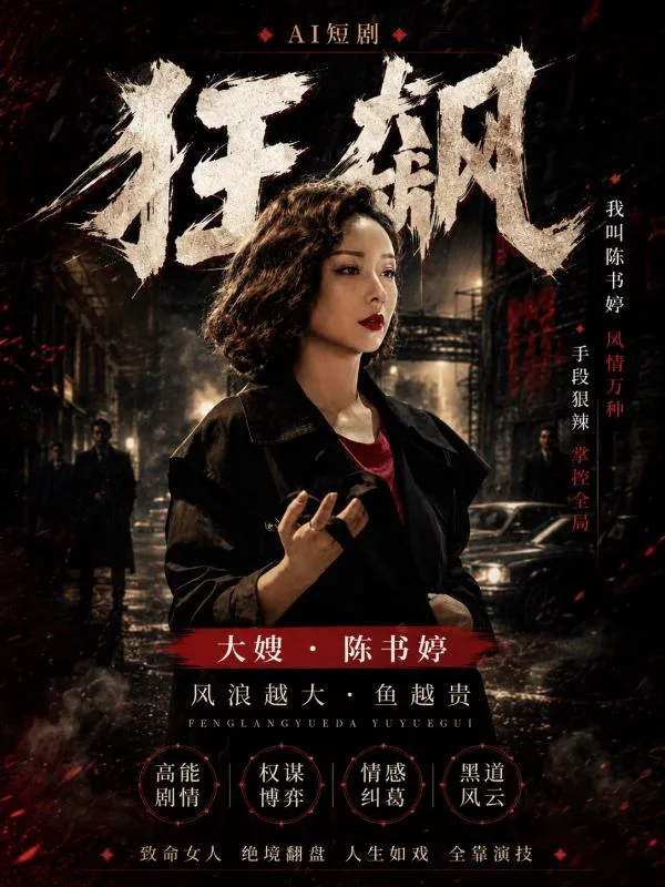 狂飙 高叶 陈舒婷 黑帮世界中女子肢体纠缠情欲升温 权谋暧昧戏码 ai短剧 ai成人 犯罪剧隐秘激情故事让人紧张心动 海报