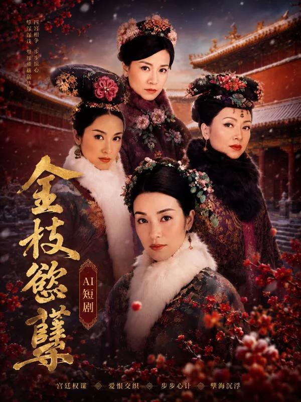 金枝欲孽 黎姿 佘诗曼 宫廷争斗中后妃肢体纠缠情欲暗流 后宫暧昧戏码 ai短剧 海报