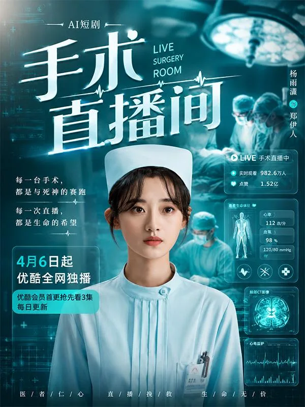 手术直播间 医疗风云 AI短剧 深夜连看 三大职场极品女神极致风情 海报