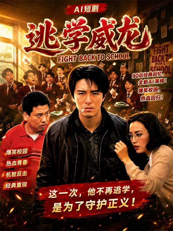 逃学威龙 港片女神天花板神仙打架 昔日制服诱惑与纯欲天花板极致拉扯 海报
