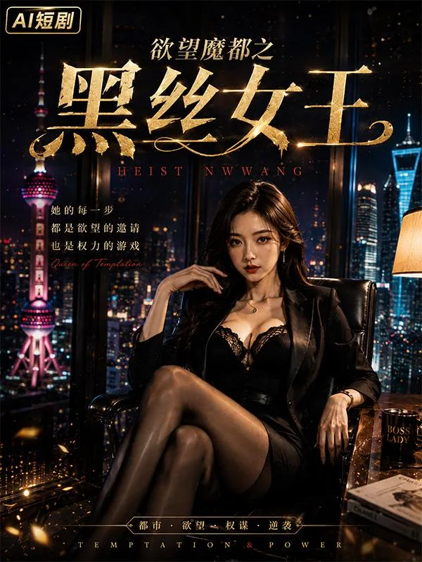 黑丝女王 欲望魔都征服都市精英 黑丝诱惑让人欲罢不能 AI短剧 她的女王魅力到底有多强 海报