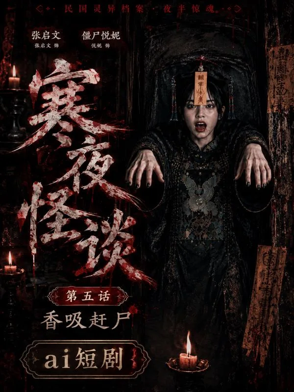 妻夜怪谈 AI短剧 夜间秘事 怪谈氛围升级 故事发展好神秘啊 海报
